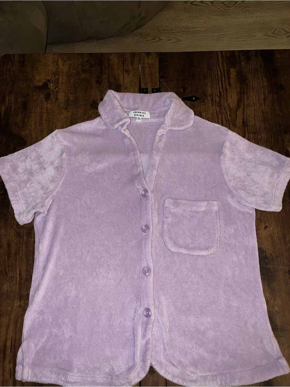 Frankie's Bikinis Lilac Terry Cloth Top